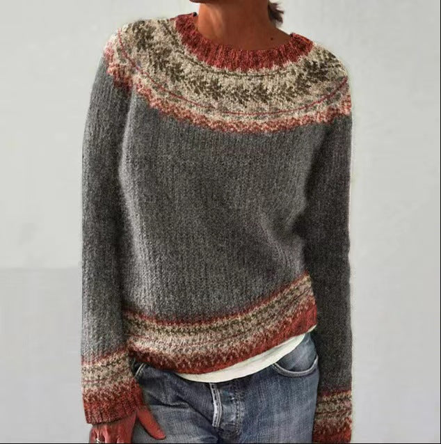 Gisela™ | Lange mouw trui met retroprint