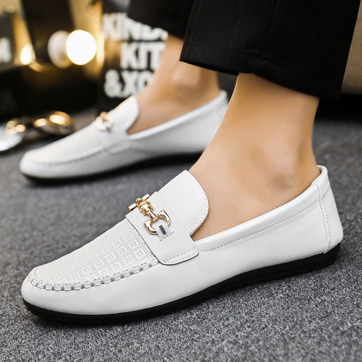 Alfred - Witte ademende Loafer