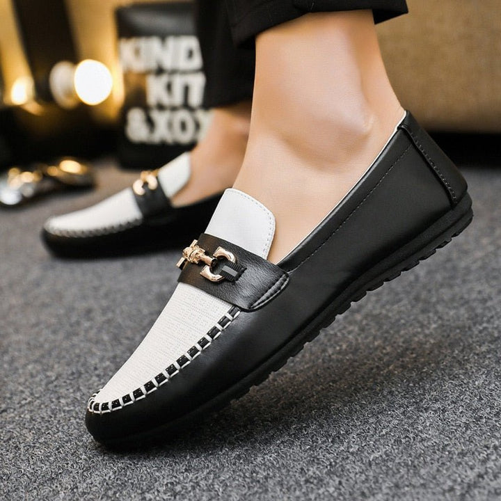Ivar - Zwart witte ademende Loafer