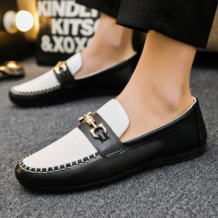 Ivar - Zwart witte ademende Loafer