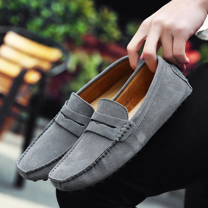 Arjan - Grijze suède heren Loafer
