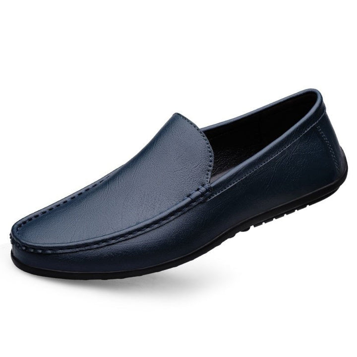 Jeroen - Marineblauwe leren Loafer